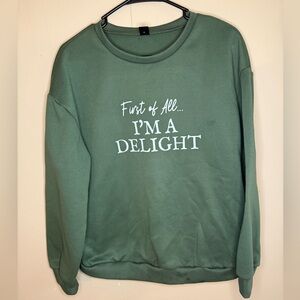 SHEIN Forest Green Casual Sweatshirt